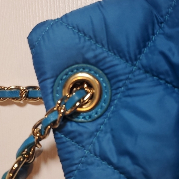 Vintage Crossbody DKNY Quilted Chain Clutch Baguette - Picture 8 of 12